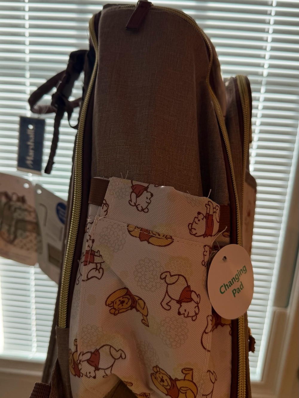 Winnie the Pooh 12 Pocket Diaper Bag NWT - Picture 4 of 6